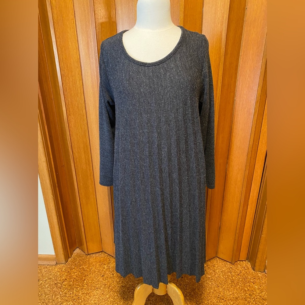 Pleated Grey Dress